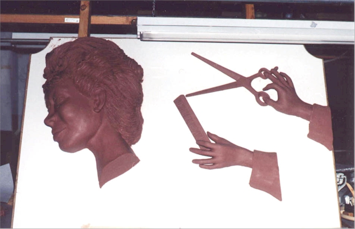 Salon Sculpture in Oil Clay