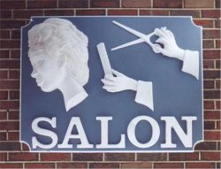 Sculpted Salon Sign